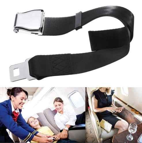 Two Point Aircraft Buckle Adjustable Seat Belt Extended Band