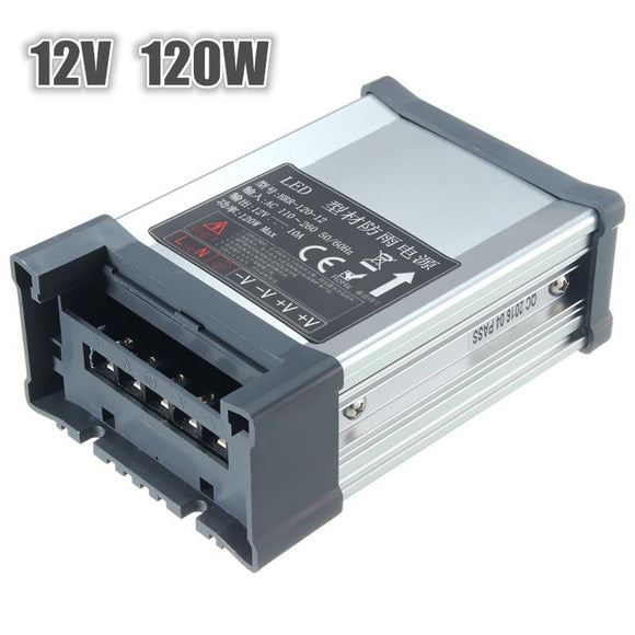IP65 AC 100V-264V To DC 12V 120W Switching Power Supply Driver Adapter