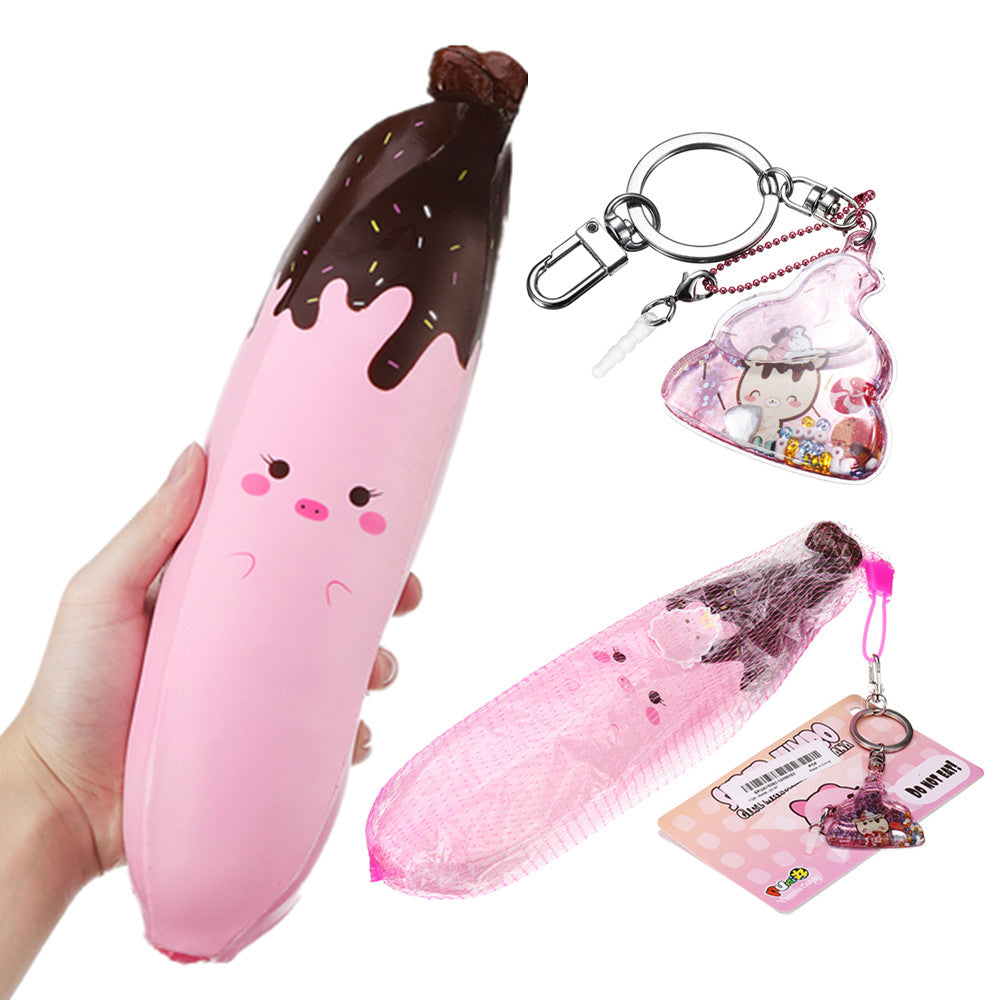 Puni Maru Giant Pink Banana Squishy 35CM Huge Girl Marshmellii