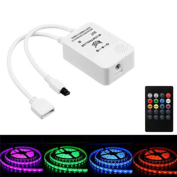 DC5-24V Mini Wireless Music Controller with 20Keys Remote Control for RGB RGBW LED Strip Light
