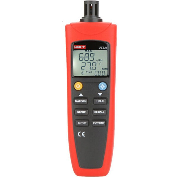 UNI-T UT331 Digital Thermo-hygrometer Thermometer Temperature Humidity Moisture Tester with LCD Backlight USB
