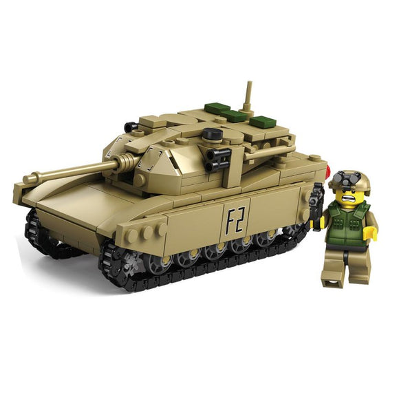 Kazi Tank Team Building Block Sets Toy Educational Gift Fidget Toys #84044 296 Push Pcs