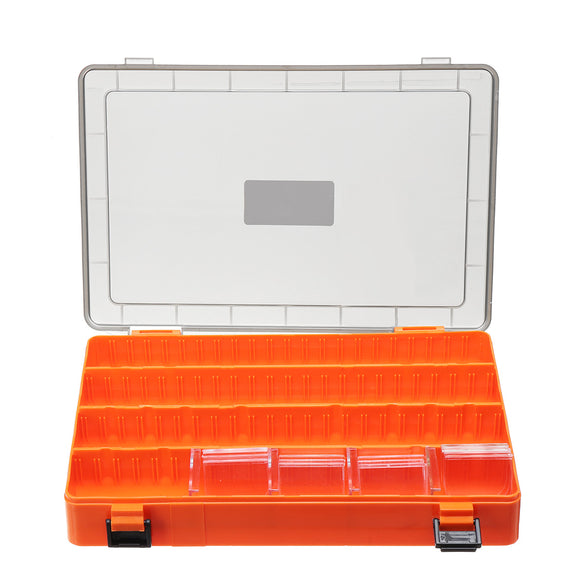 26x17x4cm Plastic Double Sided Fishing Lure Box Accessories Minnow Bait Fishing Box Tackle Container