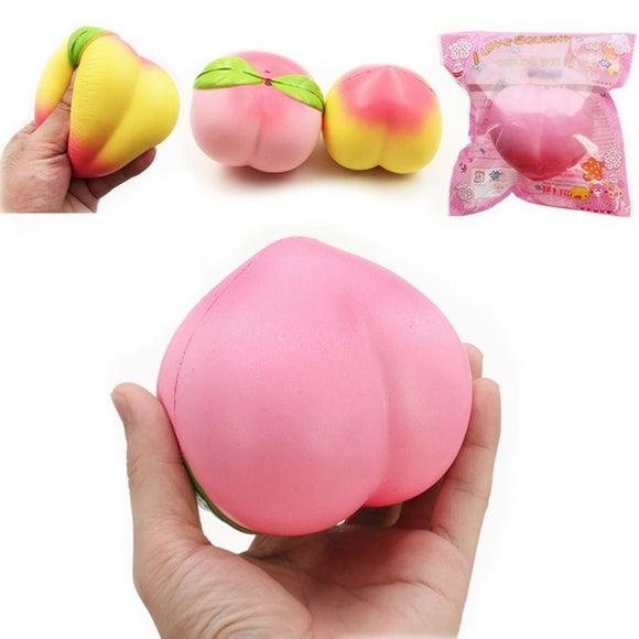 Jumbo Peach Squishy 10cm Slow Rising Soft Fruit Collection Gift Decor Toy