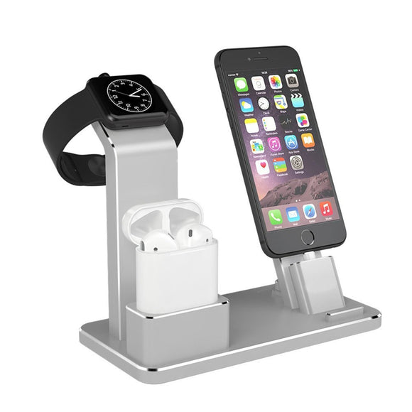 Aluminum 4 In 1 Charging Dock Station Stand Holder For iPhone/Apple Watch Series/ AirPods