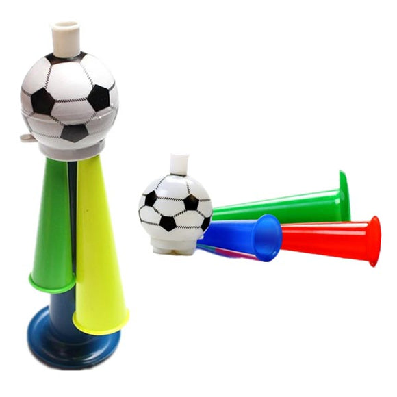 10 Plastic Horn Fans Horn 3 Tones Whistle Football Horn