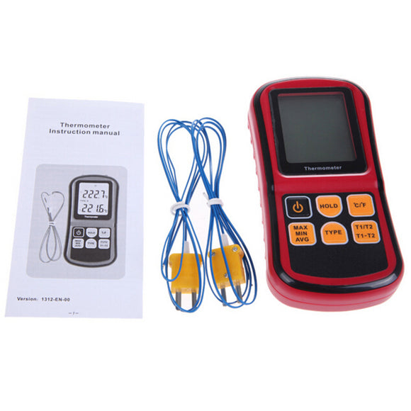 BENETECH GM1312 Digital Thermometer LCD Display Temperature Meter Tester for K/J/T/E/R/S/N Thermocouple