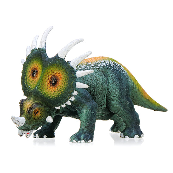 Dinosaur Toy Styracosaurus Diecast Model Kid Gift Collection Trident Dragon