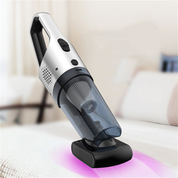 Licheers 5500Pa Cordless Mini Car Vacuum Cleaner Powerful Suction Two-In-One UV Mite Removal Sterilization Portable Handheld Wireless Car Vacuum Cleaner for Office Home Car