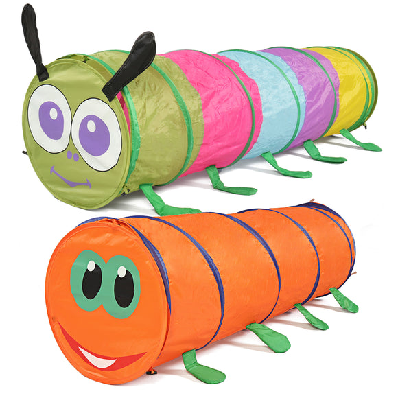 Kids Play Tents Multicolored Caterpillar Crawling Tent Tunnel Funny Development Toys