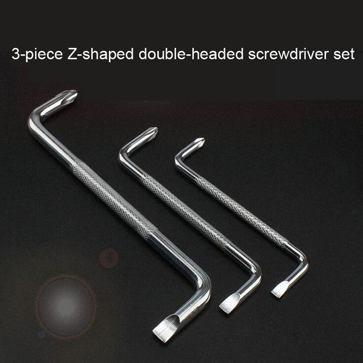 3piece Set Turning Screwdriver 90 Degree Ztype Short Shank Screwdriv
