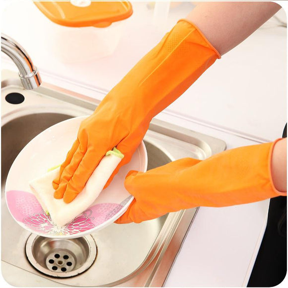 One Pair Rubber Clothes To Wash Dishes Cooking Glove