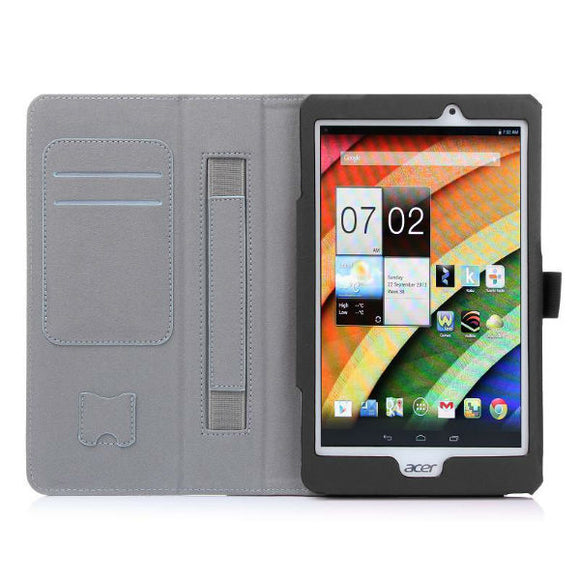 Folio PU Leather Case Card Holder Cover For Acer A1-840FHD Tablet