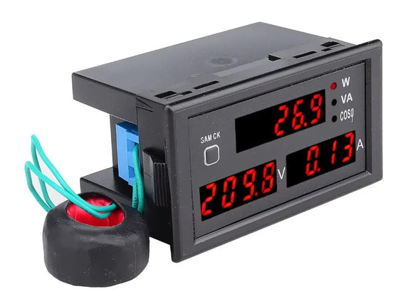 AC 110/220V Digital 80-300V 0-100A Watt Power Meter Voltage Volt Amp Tster Gauge Ammeter Voltmeter