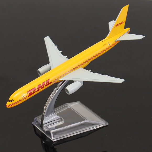 Airplane 16cm Metal Plane Model Aircraft B757 DHL Kargo Aeroplane Scale Desk Diecast Alloy Toys