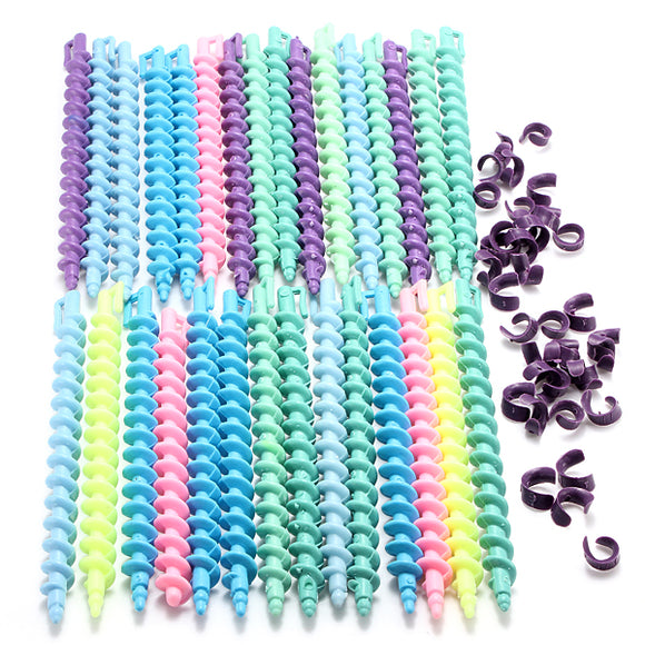 25Pcs Styling Plastic Hairdressing Spiral Hair Perm Rod