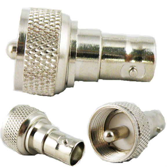BNC Female to UHF Male PL-259 Coax RF Adapter Connector