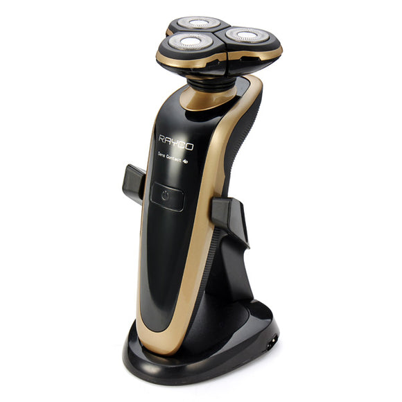 Golden RAYCO1250 Rechargeable Shaver Washable 3 Heads Razor