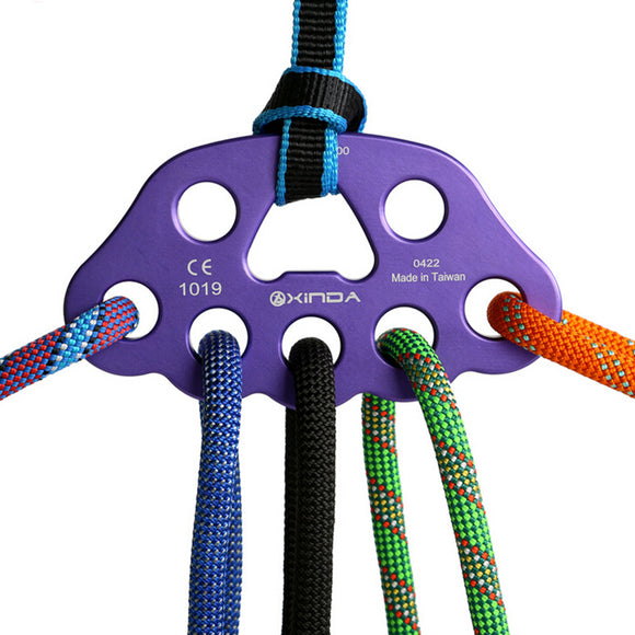 XINDA SD-8624 45KN Outdoor Rock Climbing 8 Holes Component Force Plate Buckle Rope Connecting Climbi