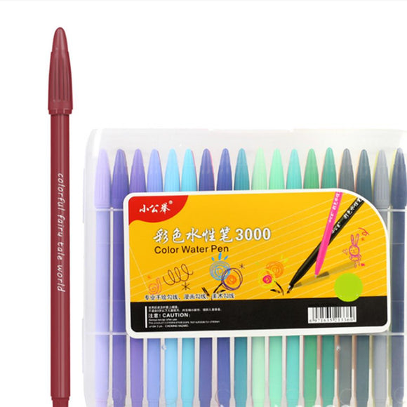 24 Color Gel Pens Hand Account Hook Line Pen Stationery Office School Supplies Drawing Graffiti