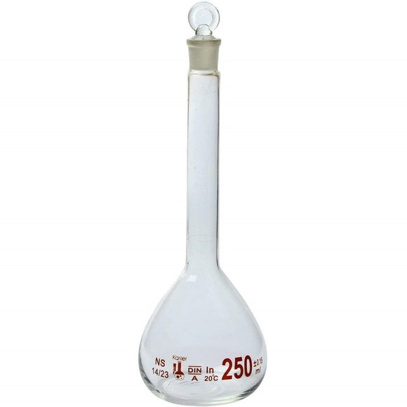 Volumetric Flask Clear Glass Lab Chemistry Equipment Quantitative Bottle 100mL 250mL