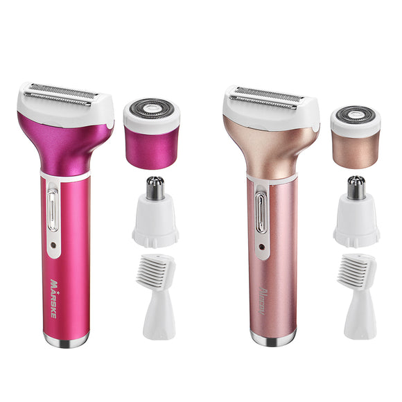 4 IN 1 Skin Women Painless Hair Remover USB Rechargeable Face Hair Removal Epilator