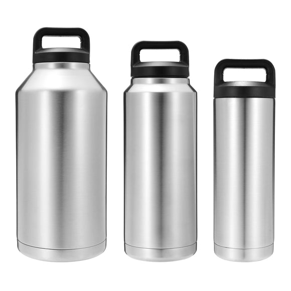18-64oz Stainless Steel Thermos Camping Double Wall Cool Water Bottle Tea Coffee Mug for Sports