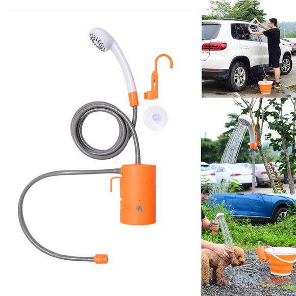 IPRee Outdoor Electric Shower Nozzle Sprinkler Self-priming Water Pump Car Clean Camping Travel