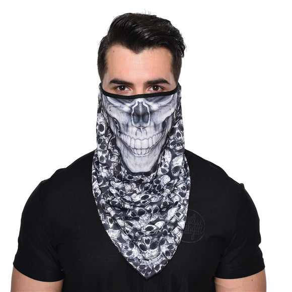 Quick Dry Breathable Riding Face Mask Skull Fashion Windproof Sunproof Outdoor Multifunction Triangle Scarf