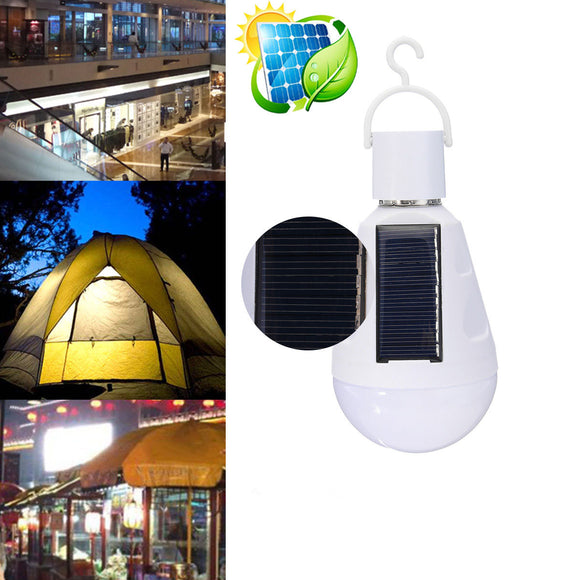Portable 7W Solar LED Light Bulb Home Emergency Lantern Outdoor Camping Hiking Fishing Light