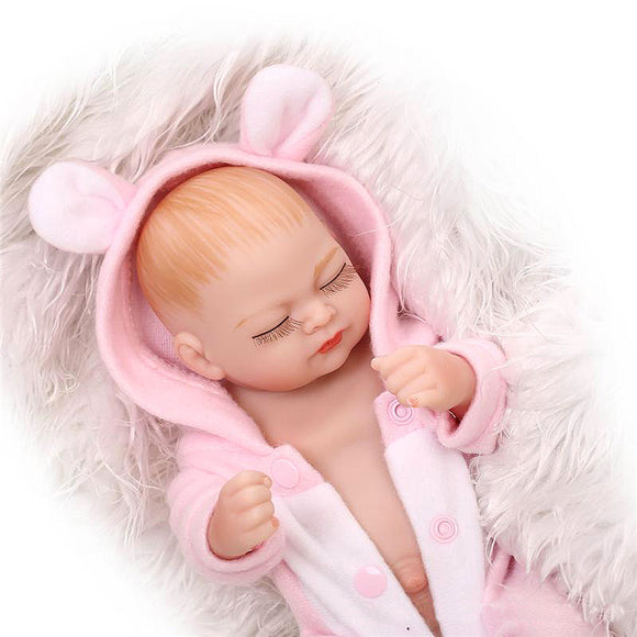 Soft Body Silicone Reborn Doll Lifelike Newborn Toy Acrylic Eyes Practice Bathe Wear Clothes Toys