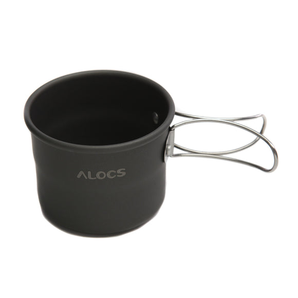 ALOCS TW-402 150ml Outdoor Portable Camping Cup Picnic Aluminum Mug With Foldable Handle