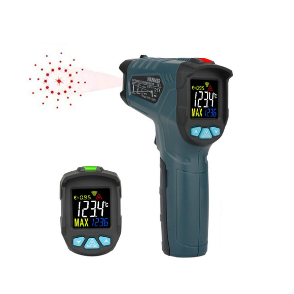 HANMER IR1-50~380C Non-Contact Laser IR Infrared Digital Thermometer Surface Temperature Thermometer Pyrometer Imager