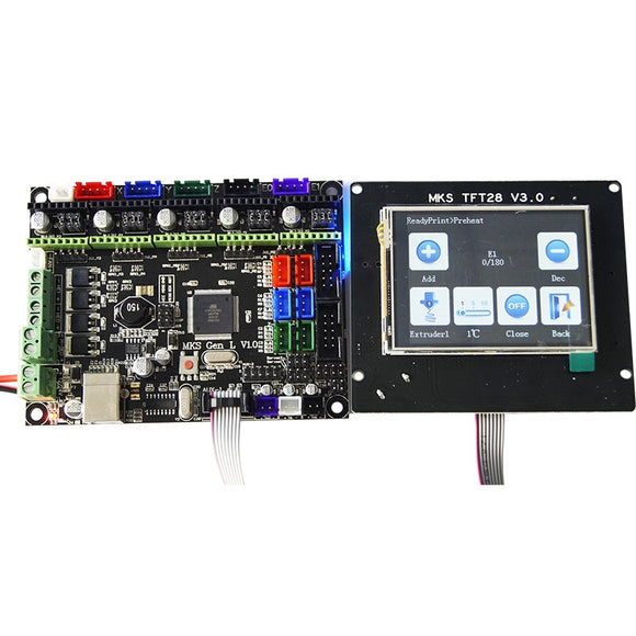 MKS-GEN L V1.0 Integrated Controller Mainboard + 2.8 Inch MKS-TFT28 For 3D Printer