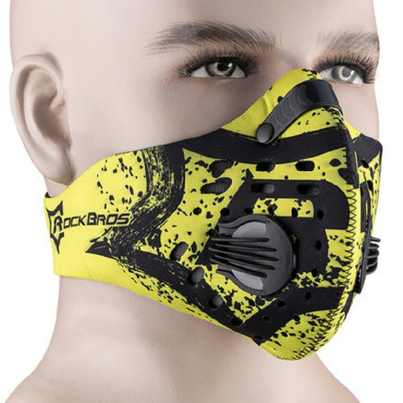 ROCKBROS LF0390 Cycling Running Outdoor Sport Face Mask Activated Carbon Anti-PM2.5 Five-fold Filtering