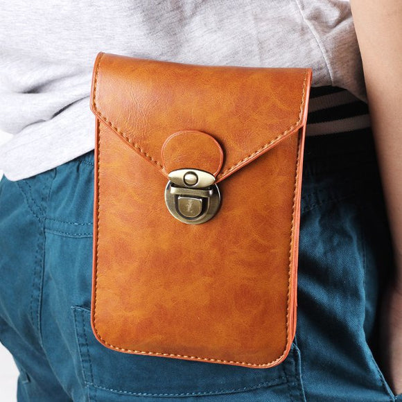 Men's 5.5 Inch Universal PU Belt Clip Bag Waist Bag Phone Pouch For iPhone 7/7 Plus Samsung Xiaomi