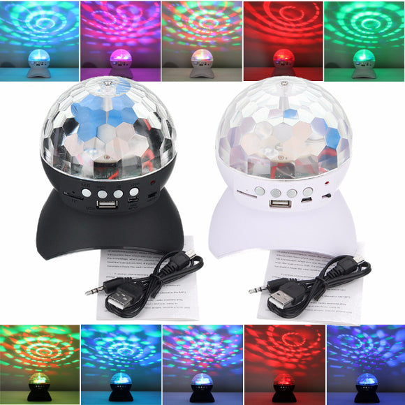 Colorful LED Stage Light TF Card FM Radio Disco Party Bluetooth Speaker