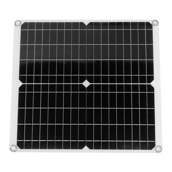 25W Solar Panel with 2pcs Buckle 4pcs Suction Cup with Charging Line  Clip Line
