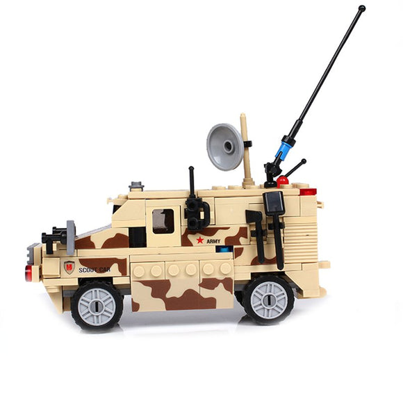 KAZI Building Block Reconnaissance Car #84024 Educational Gift Fidget Toys 219Pcs