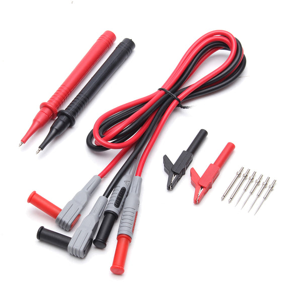 12 in 1 Super Multi-meter Probe Replaceable Probe Clamp Meter Test Lead Kit with Alligator Clips