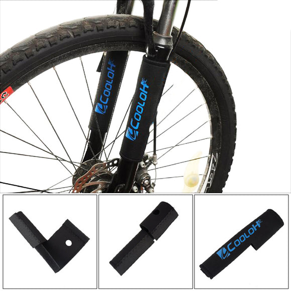 OUTERDO Wear-resistant MTB Mountain Bike Front Fork Cover Black Outdoor Cycling Bike Accessories