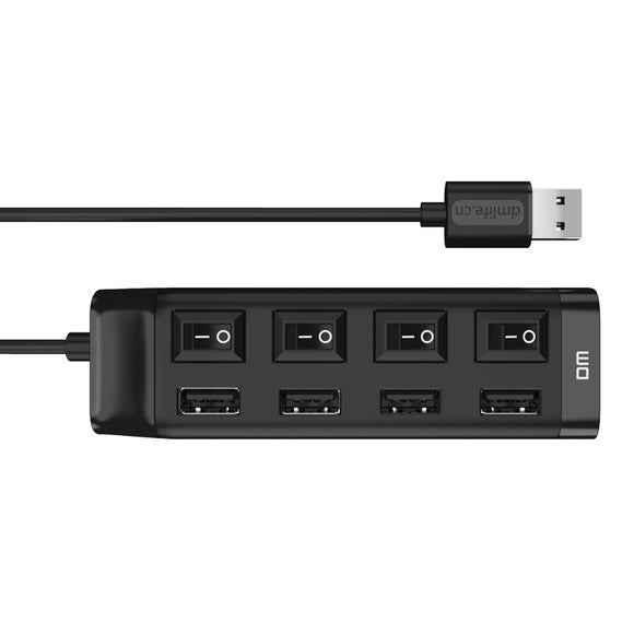 Bakeey 4 Port Micro USB HUB 2.0 USB Splitter High Speed 480Mbps Adapter  With Switch 120CM Cable For Tablet Laptop Computer Notebook