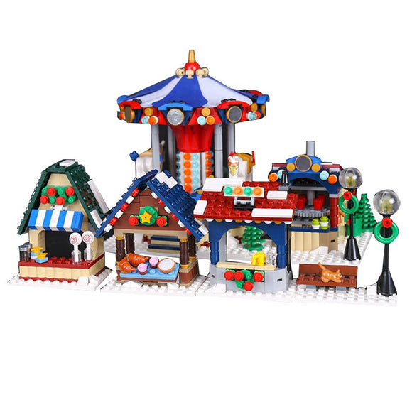 Christmas Merry Go Around Building Block Toys Educational Children Kids Gift 1412Pcs