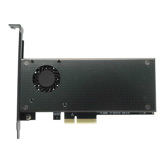 JEYI SK9 M.2 NVMe SSD Adapter NGFF to PCIE3.0 X4 X8 X16 Aluminum Cover Cooling Fan Dual Interface