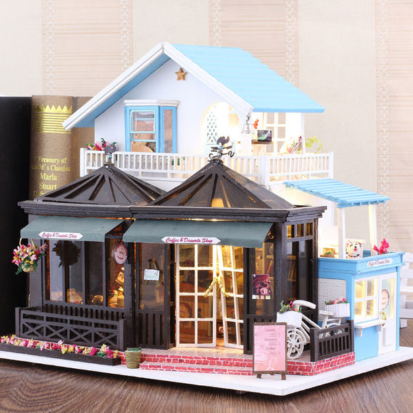 iiE CREATE DIY Doll House K017 Engraving Time 30*9*27cm With Furniture Light Music Cover Gift Decor Collection
