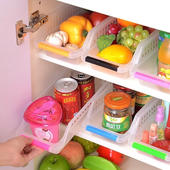 Storage Collecting Box Baskets Kitchen Refrigerator Fruit Rack Utility