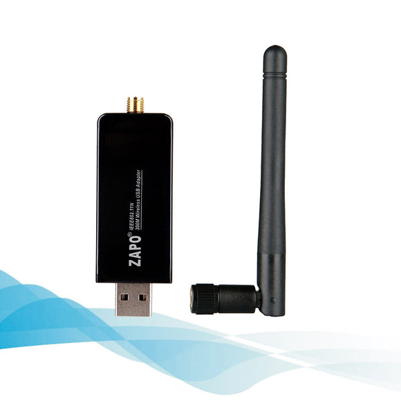 ZAPO W66L 300M Wireless Network Card Desktop USB Portable Wifi Network Card Support WEP, WPA, WPA2 Network Encryption Technology