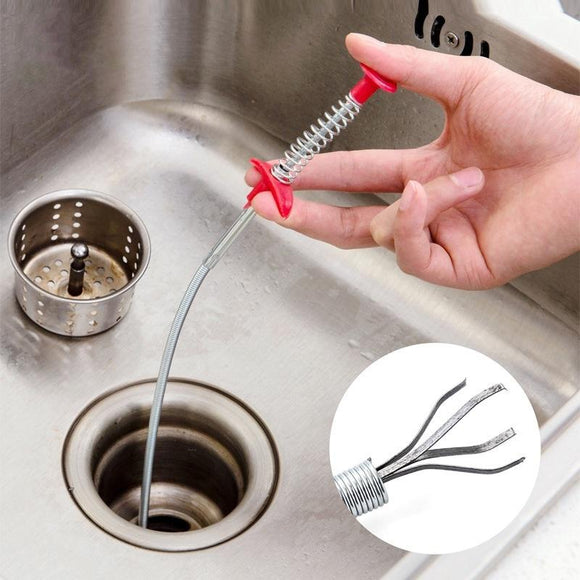 Hair Removal Tool Drain Dredge Pipe Sewer Device Cleaner Hook Kitchen Cleaner Tool