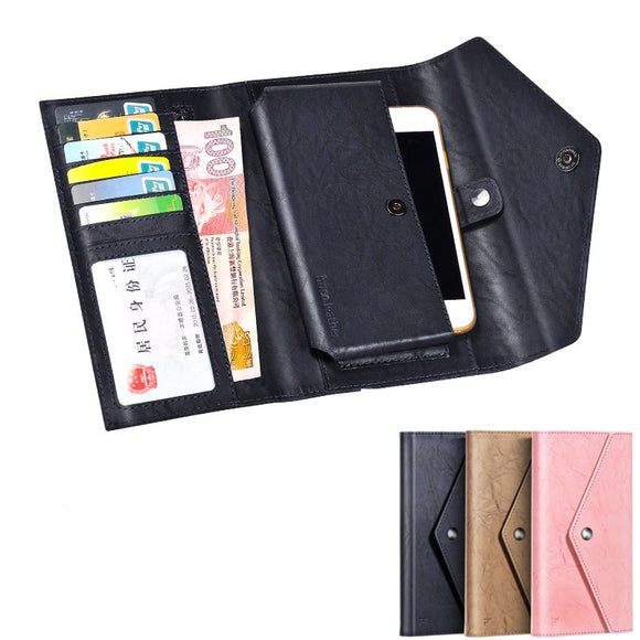HOCO Multifunctional Mobile Wallet Card Holder Clutch Bag Phone Case For iPhone 7/6/6s Plus Samsung