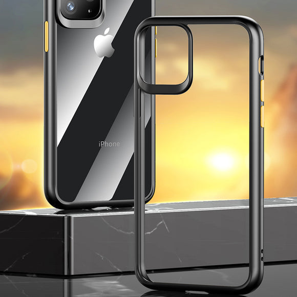 Rock Armor Shockproof Transparent Soft TPU+Hard PC Protective Case for iPhone 11 6.1 inch
